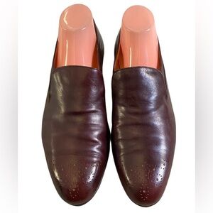 Salvatore Ferragamo men’s brogue dress up shoes- burgundy